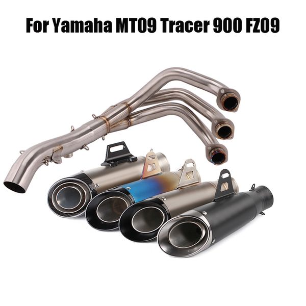for mt09 tracer 900 fz09 exhaust system pipe motorcycle header link tube connect section slip on exhaust tips muffler
for mt09 tracer 900 fz09 exhaust system pipe motorcycle header link tube connect section slip on exhaust tips muffler