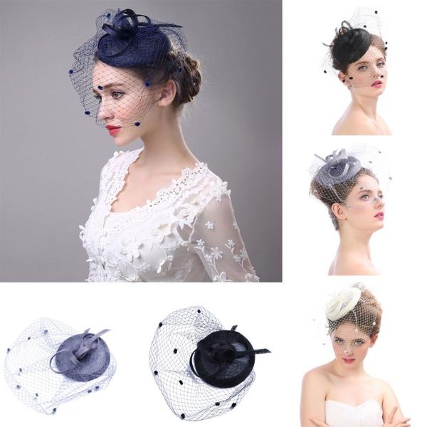 women elegant girl sweet hat flower ribbons feather mesh bridal hair wedding headdress party wedding dress headwear accessories, Blue;gray
women elegant girl sweet hat flower ribbons feather mesh bridal hair wedding headdress party wedding dress headwear accessories, Blue;gray