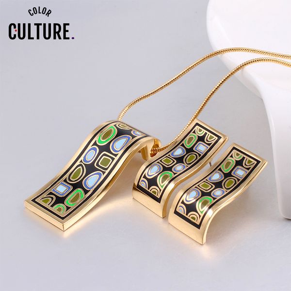 earrings & necklace arrival gold jewelry sets women vintage birthday gift for elegant classic enamel (necklace, earring), Silver 
earrings & necklace arrival gold jewelry sets women vintage birthday gift for elegant classic enamel (necklace, earring), Silver