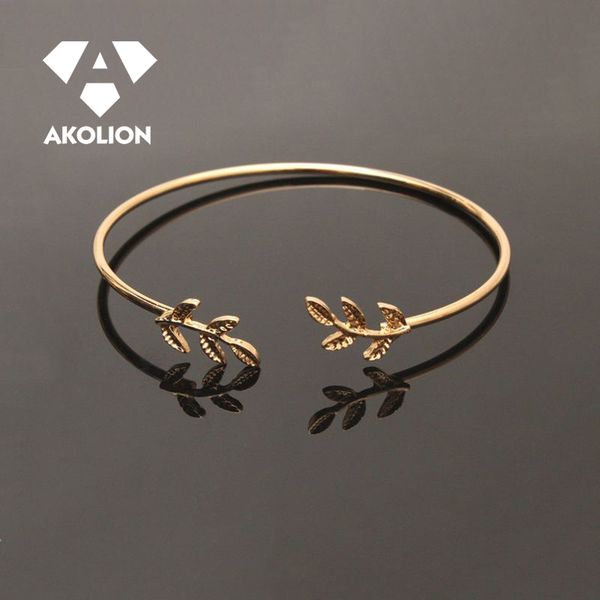 akolion women accessories small fresh jewelry with blasted open leaves bracelet bangles metal silver color jewelry, Black
akolion women accessories small fresh jewelry with blasted open leaves bracelet bangles metal silver color jewelry, Black
