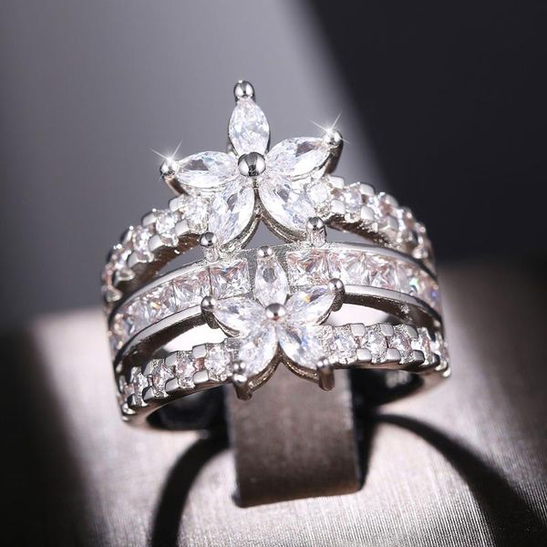wedding rings luxury cz flower for women fashion 3-layer flowers ring gift jewelry cubic zirconia drop, Slivery;golden
wedding rings luxury cz flower for women fashion 3-layer flowers ring gift jewelry cubic zirconia drop, Slivery;golden