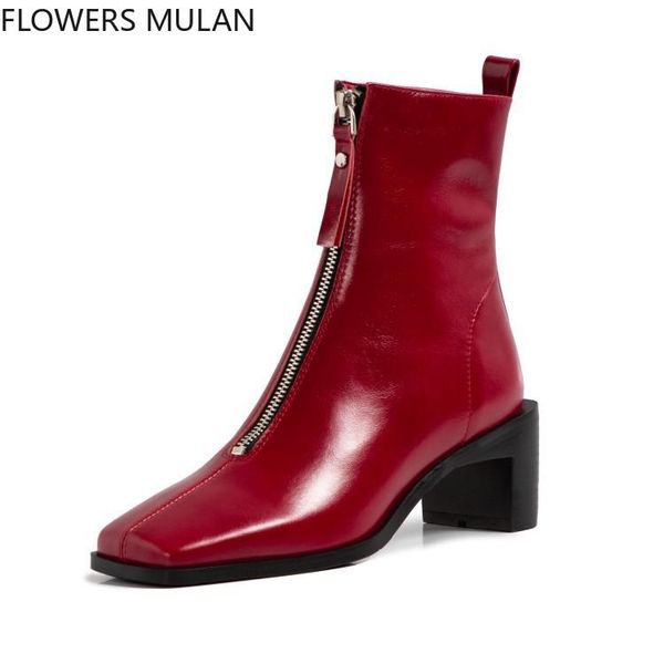 winter boots women 2020 front zipper botas de mujer chic sqaure toe winter shoes woman middle square heel zapatos fashion boots, Black
winter boots women 2020 front zipper botas de mujer chic sqaure toe winter shoes woman middle square heel zapatos fashion boots, Black