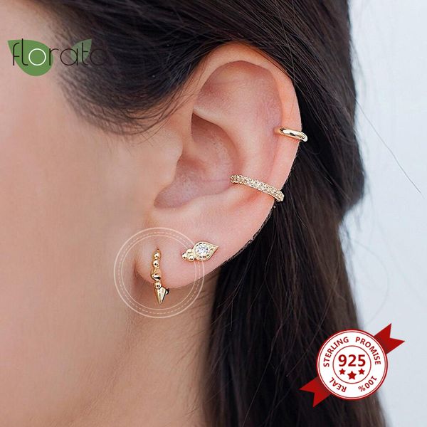 hoop & huggie 925 sterling silver prevent allergy earrings for women punk rivet charm circle earring girls jewelry brincos, Golden;silver
hoop & huggie 925 sterling silver prevent allergy earrings for women punk rivet charm circle earring girls jewelry brincos, Golden;silver