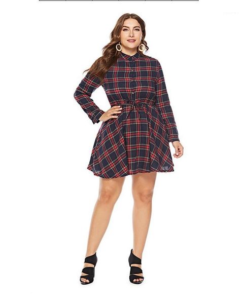plaid print lace up panelled womens designer shirt dresses casual females clothing plus size womens casual dresses fashion, Black;gray
plaid print lace up panelled womens designer shirt dresses casual females clothing plus size womens casual dresses fashion, Black;gray