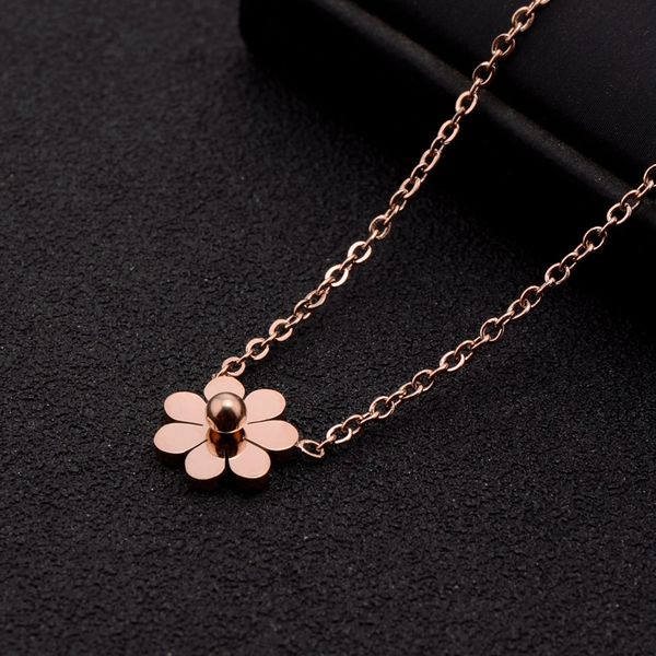 women's necklace flowers pendant necklace for women stainless steel fashion rose gold chain jewelry women accessories, Silver
women's necklace flowers pendant necklace for women stainless steel fashion rose gold chain jewelry women accessories, Silver