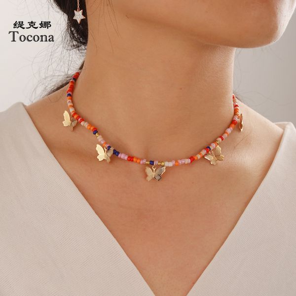 pendant necklaces tocona bohemian color bead chain choker necklace for women charm pretty gold butterfly handmade jewelry collar 14967, Silver
pendant necklaces tocona bohemian color bead chain choker necklace for women charm pretty gold butterfly handmade jewelry collar 14967, Silver