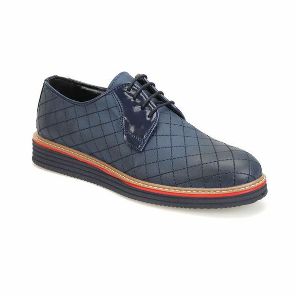flo 3321 navy blue men 's shoes-styles, Black