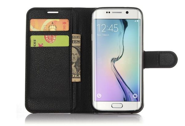 new fashion leather bracket phone bag case cover for samsung galaxy s7 edge sm-g9350 case luxury wallet