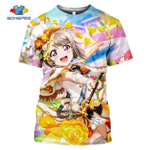 anime cute girl bang dream 3d summer 3d print shirts hippie harajuku kawaii men clothing