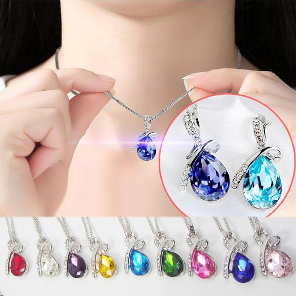 necklace women stainless steel necklace long chain women jewelry vintage luxury crystal pendant gifts for, Silver
necklace women stainless steel necklace long chain women jewelry vintage luxury crystal pendant gifts for, Silver