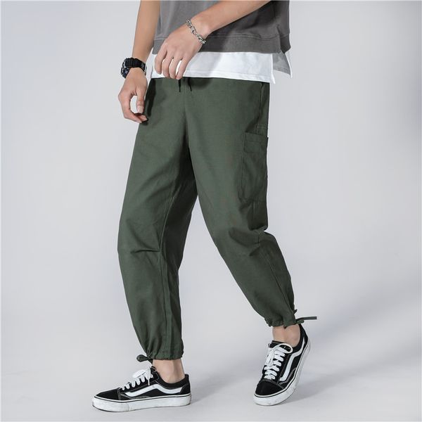 2021 cargo pants men hip hop pants joggers harem elastic waist loose baggy korean style ankle length trousers, Black
2021 cargo pants men hip hop pants joggers harem elastic waist loose baggy korean style ankle length trousers, Black