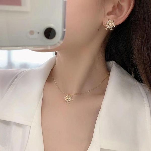 mengjiqiao korean new arrive cute zircon flower necklace for women elegant pearl short collares jewelry kolye girls gifts, Silver
mengjiqiao korean new arrive cute zircon flower necklace for women elegant pearl short collares jewelry kolye girls gifts, Silver