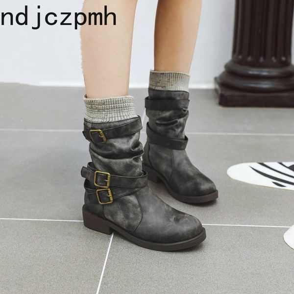 boots autumn and winter fashion round head color matching thick heel low-heeled middle tube women's shoes size 34-43, Black
boots autumn and winter fashion round head color matching thick heel low-heeled middle tube women's shoes size 34-43, Black