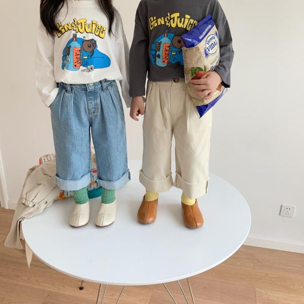autumn 1-7 years children casual wide leg denim pants boys girls all-match loose fringed jeans, Blue
autumn 1-7 years children casual wide leg denim pants boys girls all-match loose fringed jeans, Blue