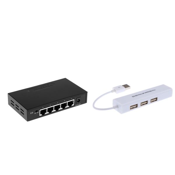 5port fast ethernet switch desktop splitter hub + usb2.0 к rj45 lan конвертер для кабеля
5port fast ethernet switch desktop splitter hub + usb2.0 к rj45 lan конвертер для кабеля