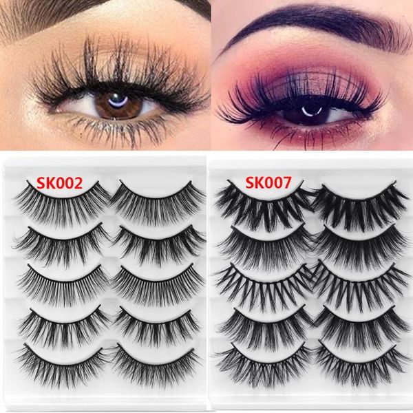 5 pais multipack 3d mink false eyelashes volume fluffy wispy eyelashes makeup light-weight handmade lashes new 
5 pais multipack 3d mink false eyelashes volume fluffy wispy eyelashes makeup light-weight handmade lashes new