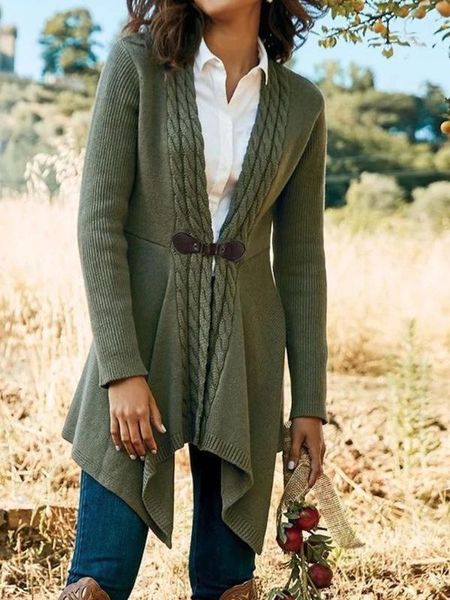 women's european and american leather buckle, braided wool, v-neck, long-sleeved cardigan sweater for women to keep out the cold, White
women's european and american leather buckle, braided wool, v-neck, long-sleeved cardigan sweater for women to keep out the cold, White