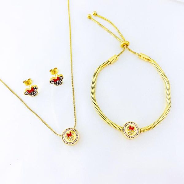 cartoon kawaii mouse pendant necklace bracelet titanium steel chain necklace inlaid crystal fashion trendy women jewelry, Silver
cartoon kawaii mouse pendant necklace bracelet titanium steel chain necklace inlaid crystal fashion trendy women jewelry, Silver