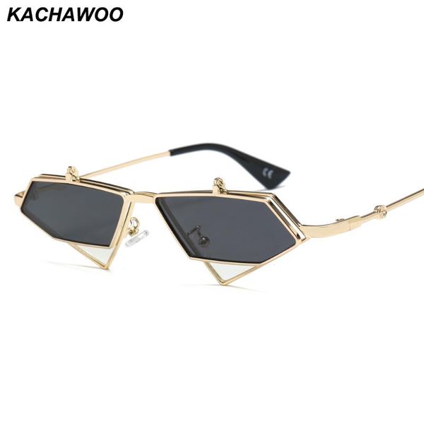 sunglasses kachawoo flip up men punk style red blue triangle metal vintage sun glasses for women travel accessories, White;black
sunglasses kachawoo flip up men punk style red blue triangle metal vintage sun glasses for women travel accessories, White;black