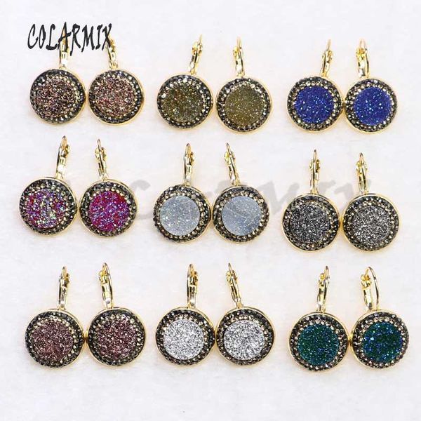 8 pairs druzy styles earrings gift for lady round druzy shape jewelry gift for lady 7016, Silver
8 pairs druzy styles earrings gift for lady round druzy shape jewelry gift for lady 7016, Silver
