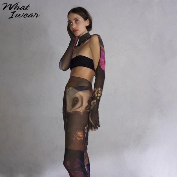 women's tracksuits women two piece set print skirt mesh see through outfits long sleeve with gloves mid-calf skirts autumn female suit, Gray
women's tracksuits women two piece set print skirt mesh see through outfits long sleeve with gloves mid-calf skirts autumn female suit, Gray