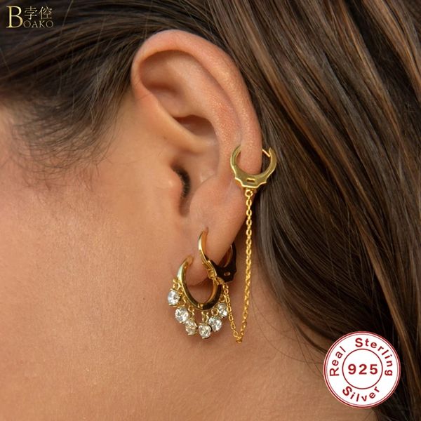 bokoal popular personality single pair 925 sterling silver handcuffs chain earrings for women wedding datiing gift zircon earrin, Golden;silver
bokoal popular personality single pair 925 sterling silver handcuffs chain earrings for women wedding datiing gift zircon earrin, Golden;silver