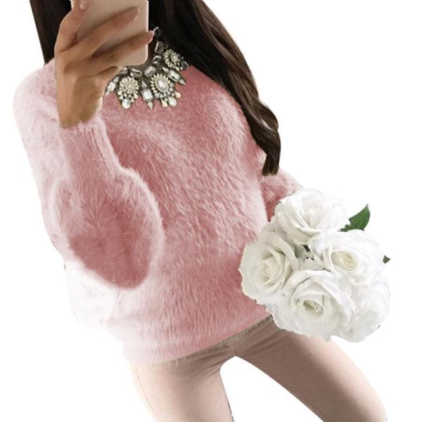 5 colors women hairy sweater fluffy thick warm long sleeve pullover autumn winter o neck solid color jumper, White;black
5 colors women hairy sweater fluffy thick warm long sleeve pullover autumn winter o neck solid color jumper, White;black