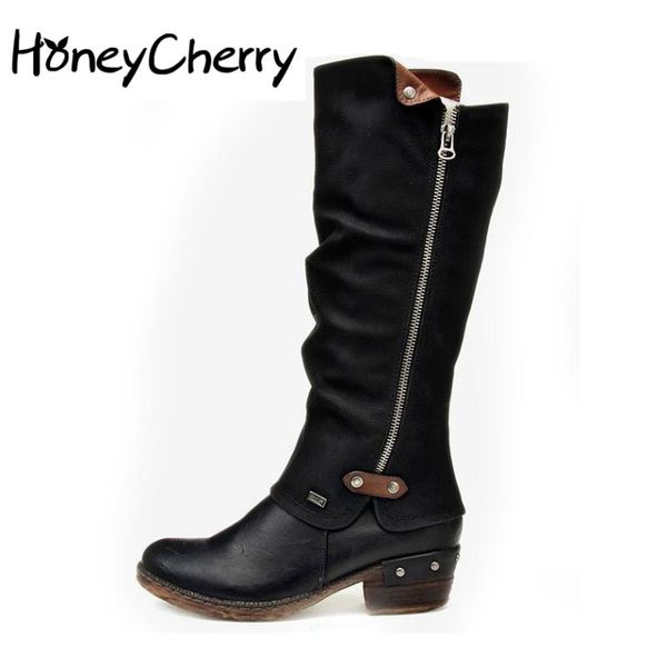 boots women shoes autumn winter 2021 round head women's leather side zipper knight mid heel, Black
boots women shoes autumn winter 2021 round head women's leather side zipper knight mid heel, Black