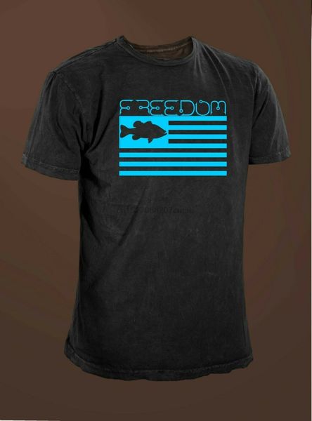 om american flag bass fishing t-shirt(1
