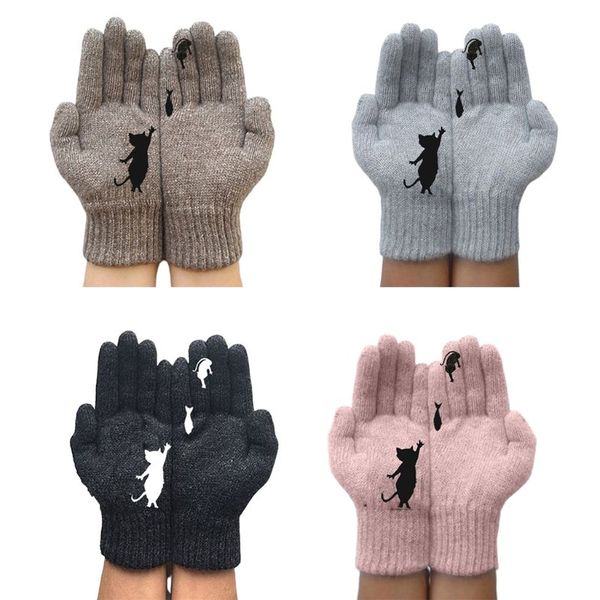 womens winter thicken warm knitted full fingered gloves funny cartoon cat catch fish irregular patchwork palm mittens, Blue;gray
womens winter thicken warm knitted full fingered gloves funny cartoon cat catch fish irregular patchwork palm mittens, Blue;gray