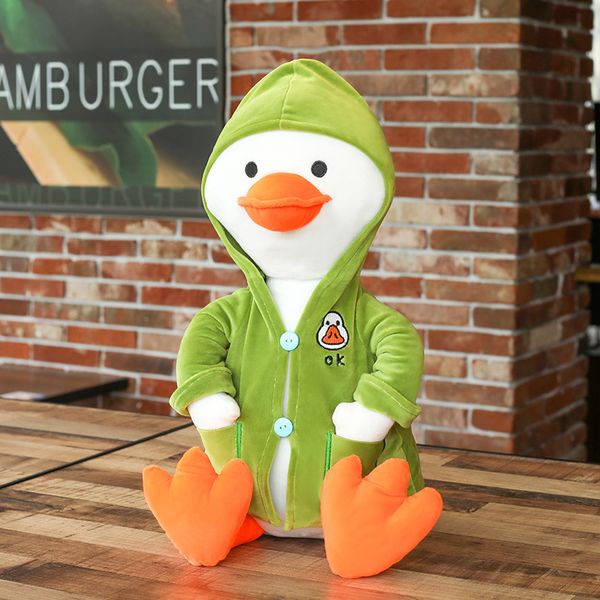 popular wearing clothe with hoody plush soft duck toy for baby girl sleeping pillow back pillow
popular wearing clothe with hoody plush soft duck toy for baby girl sleeping pillow back pillow