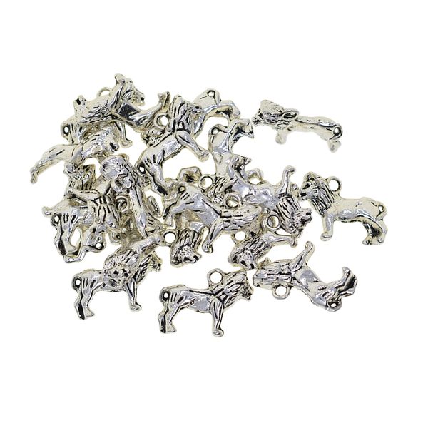 20 piece silver mini alloy lion shaped charms pendants diy jewelry making findings accessories, Black
20 piece silver mini alloy lion shaped charms pendants diy jewelry making findings accessories, Black