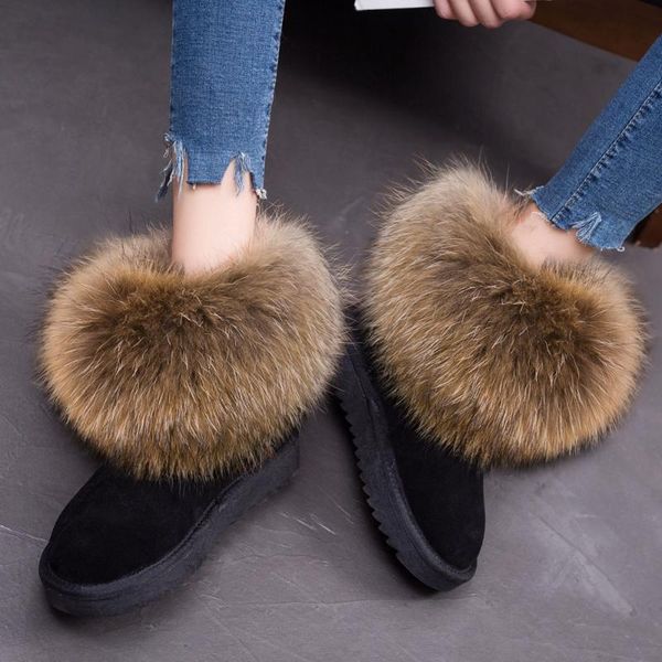 wetry luxury winter snow boots natural real fur boots waterproof genuine suede cow leather women non-slip short, Black
wetry luxury winter snow boots natural real fur boots waterproof genuine suede cow leather women non-slip short, Black