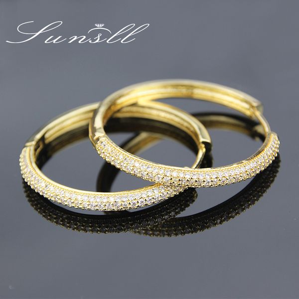 sunsll new gold earring copper white cubic zirconia hoop earrings for women fashion party simple jewelry earring gifts, Golden;silver
sunsll new gold earring copper white cubic zirconia hoop earrings for women fashion party simple jewelry earring gifts, Golden;silver