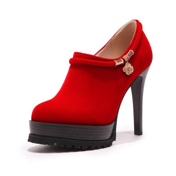 18 years spring high with fine deep mouth with waterproof suede 43 single shoe size code 33-18225, Black
18 years spring high with fine deep mouth with waterproof suede 43 single shoe size code 33-18225, Black