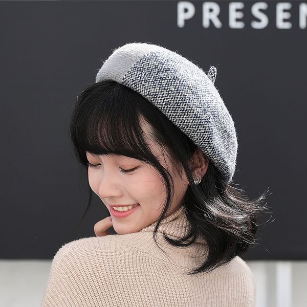 berets ladies vintage autumn winter french artist hat fashion beret women hats thicken painters cap, Blue;gray
berets ladies vintage autumn winter french artist hat fashion beret women hats thicken painters cap, Blue;gray