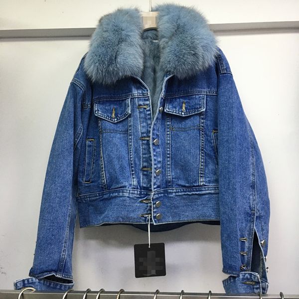 2020 autumn and winter new women's streetwear denim jacket, real rabbit fur liner, fox fur collar, fur denim jacket, ladies streetwear, Black;brown
2020 autumn and winter new women's streetwear denim jacket, real rabbit fur liner, fox fur collar, fur denim jacket, ladies streetwear, Black;brown