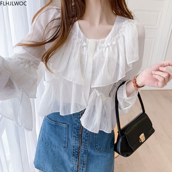 women's blouses & shirts long sleeve white single breasted button 2021 autumn basic wear casual fairy girls ruffled women
women's blouses & shirts long sleeve white single breasted button 2021 autumn basic wear casual fairy girls ruffled women
