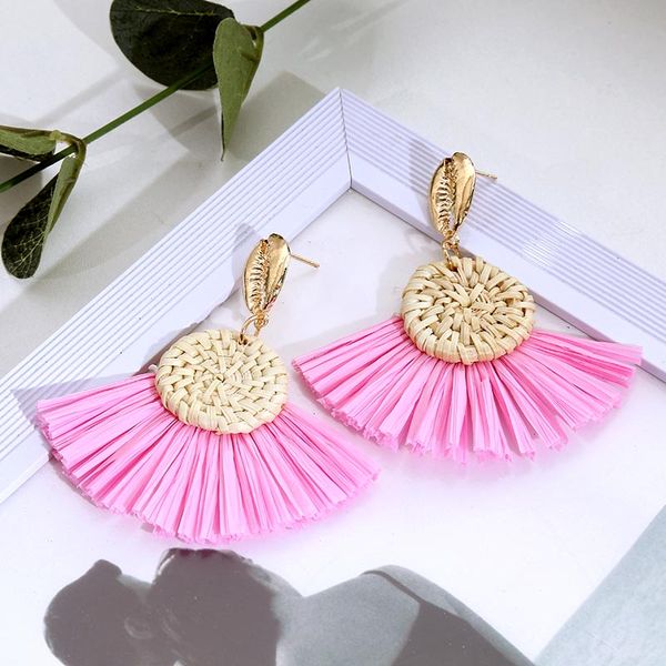 2020 fashion bohemian handmade wooden weave rattan drop earrings for women boho pink raffia straw tassel earring party jewelry, Silver
2020 fashion bohemian handmade wooden weave rattan drop earrings for women boho pink raffia straw tassel earring party jewelry, Silver