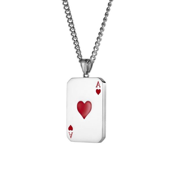 hip hop stainless steel glossy red heart spades a pendant necklace for women men fashion rapper jewelry gifts, Silver
hip hop stainless steel glossy red heart spades a pendant necklace for women men fashion rapper jewelry gifts, Silver