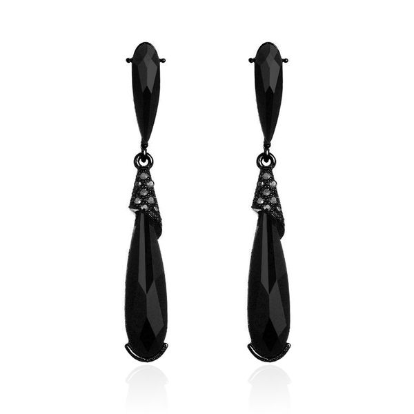 dangle & chandelier plated exaggerated alloy earrings black crystal rhinestone long drop for women party jewelry punk gifts, Silver
dangle & chandelier plated exaggerated alloy earrings black crystal rhinestone long drop for women party jewelry punk gifts, Silver