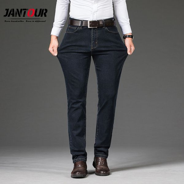 men's jeans autumn winter straight business casual elastic loose jean black blue denim pants male brand trousers big size 40 42
men's jeans autumn winter straight business casual elastic loose jean black blue denim pants male brand trousers big size 40 42