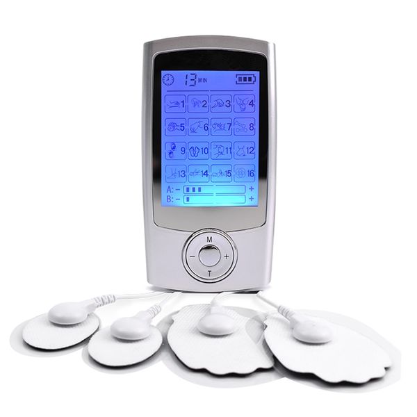 silver 16 mode digital electronic pulse massager electronic mini personal nerve stimulator electro stimulation pain
silver 16 mode digital electronic pulse massager electronic mini personal nerve stimulator electro stimulation pain