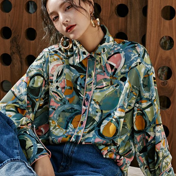 women's blouses & shirts casual floral print women blouse 2021 patchwork home lapel long sleeve loose fit shirt fashion tide spring aut, White
women's blouses & shirts casual floral print women blouse 2021 patchwork home lapel long sleeve loose fit shirt fashion tide spring aut, White