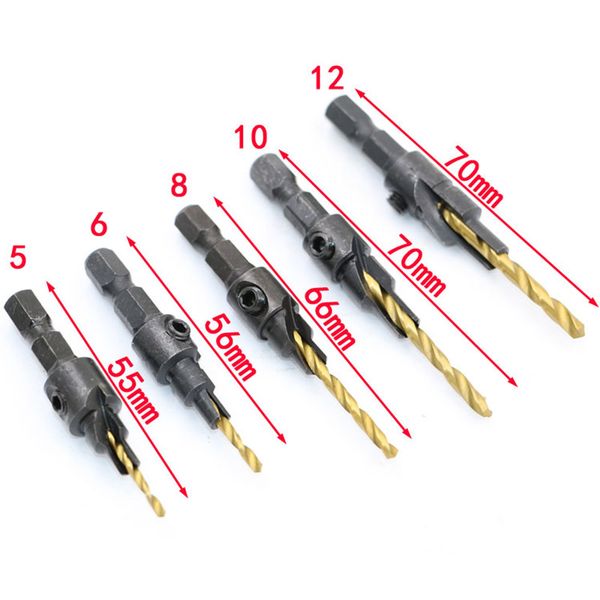 new arrival 5 pcs hss countersink drill bit set w/wrench hand tool set 1/4 multiple size drill with handle
new arrival 5 pcs hss countersink drill bit set w/wrench hand tool set 1/4 multiple size drill with handle