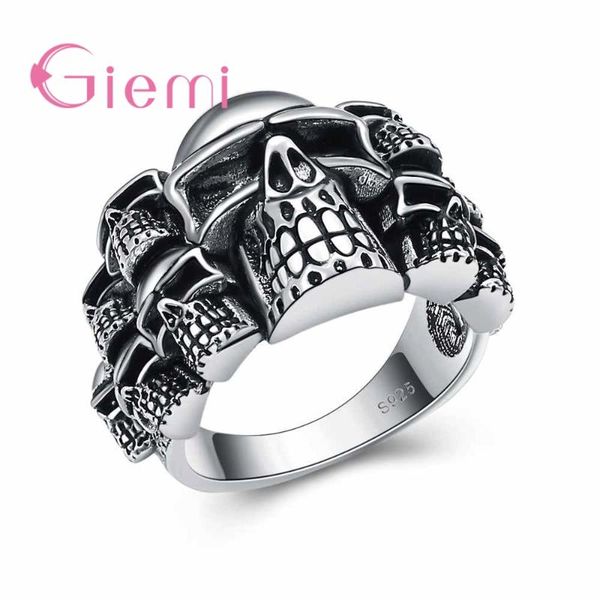 cluster rings skull style 925 sterling silver finger for women black color punk est men boys party jewelry african bague, Golden;silver
cluster rings skull style 925 sterling silver finger for women black color punk est men boys party jewelry african bague, Golden;silver
