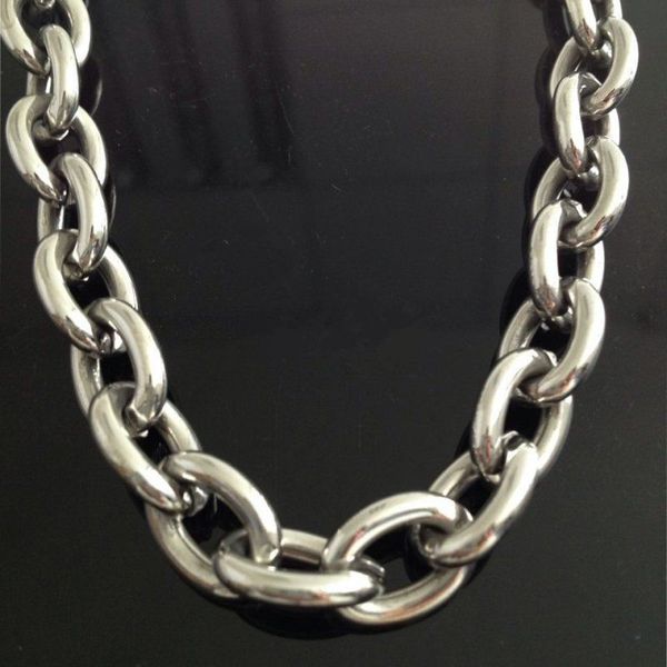 8"-40" huge heavy 316l stainless steel big o link chain men's boy's necklace 14mm not fades jewelry cool, Silver 
8"-40" huge heavy 316l stainless steel big o link chain men's boy's necklace 14mm not fades jewelry cool, Silver
