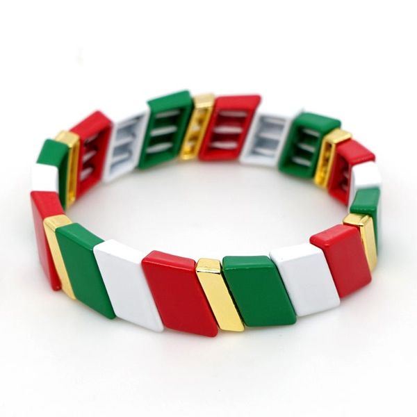 bd039 fashion geometrical bohemian coloured painted flag bracelet handmade enamel beaded stackable stretch bracelet for women, Black
bd039 fashion geometrical bohemian coloured painted flag bracelet handmade enamel beaded stackable stretch bracelet for women, Black