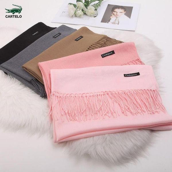 cartelo new autumn and winter tassel scarf cashmere imitation women's long scarf versatile double fashion shawl, Blue;gray
cartelo new autumn and winter tassel scarf cashmere imitation women's long scarf versatile double fashion shawl, Blue;gray