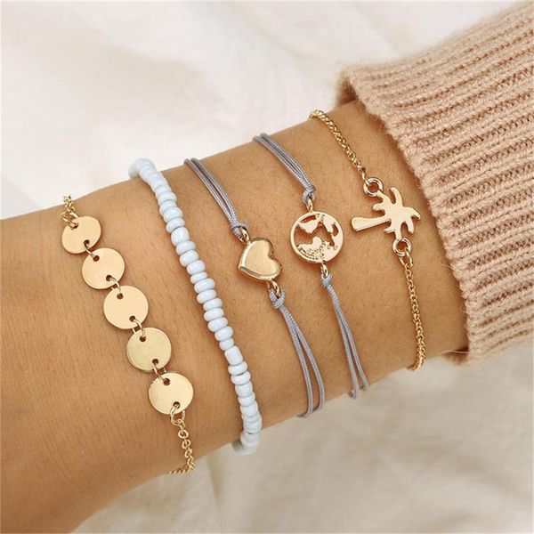 bohemia tree map love coconut tree charm bracelet female geometric disc beaded string bracelet set 5pcs / 1set jewelry y40, Black
bohemia tree map love coconut tree charm bracelet female geometric disc beaded string bracelet set 5pcs / 1set jewelry y40, Black